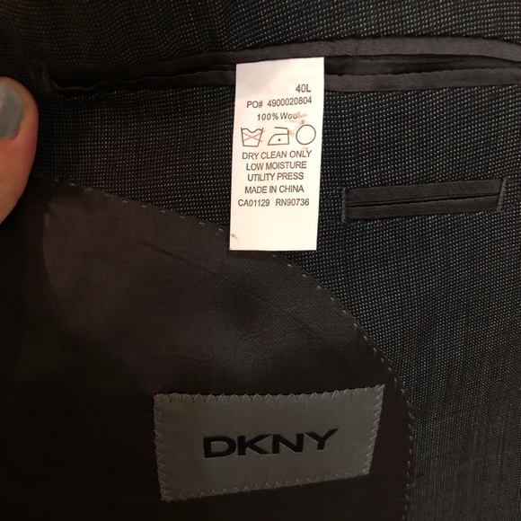 DKNY charcoal grey suit jacket and pants